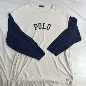 POLO RALPH LAUREN Long Sleeve Crew Big Logo t-Shirt Men's Sz 3XL
